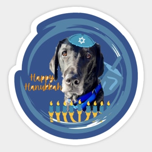 Dog Happy Hanukkah Sticker